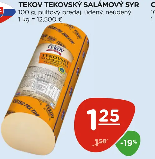 Tekov tekovský salámový syr