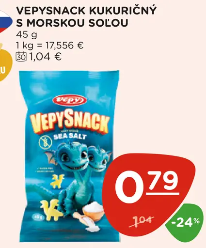 Vepysnack kukuričný s morskou soľou