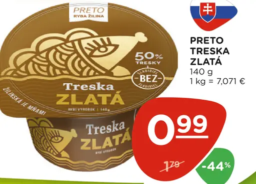 Preto treska zlatá