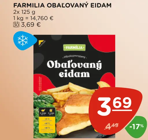 Familia obalovaný eidam