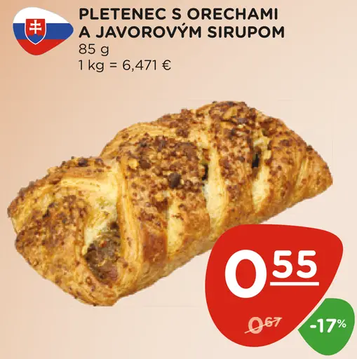 Pletenec s orechami a javorovým sirupom