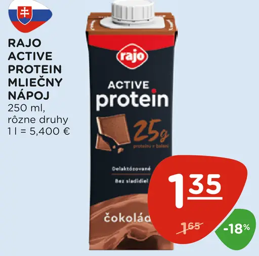 Rajo Active Protein Mliečny Nápoj