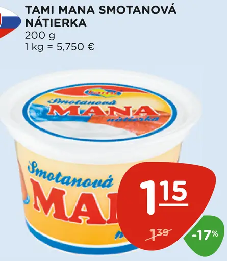 Tami Mana Smotanová nátierka