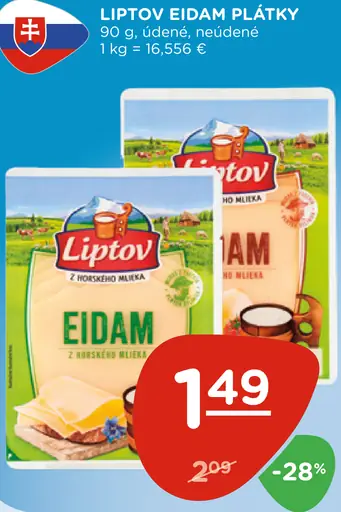 Liptov Eidam plátky