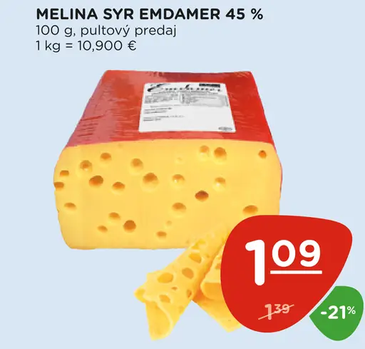 Melina syr Emdamer 45%