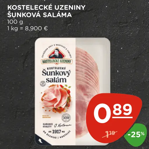 Kostelecké uzeniny šunková saláma