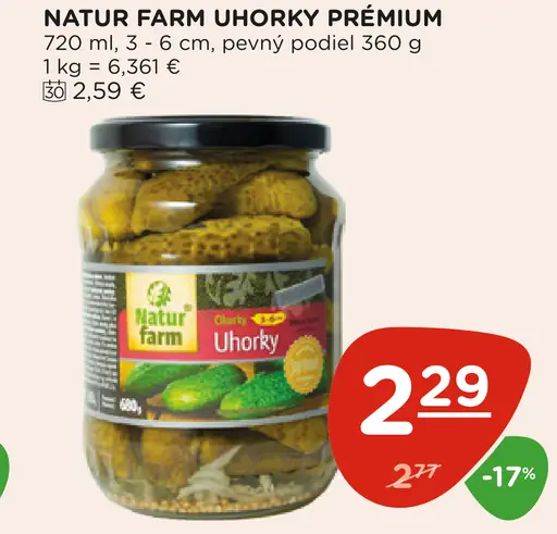 Natur Farm Uhorky Prémiové