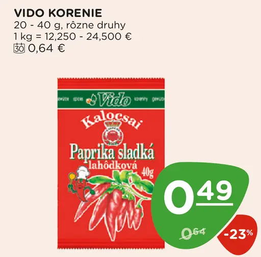 Vido korenie Paprika sladká lahôdková