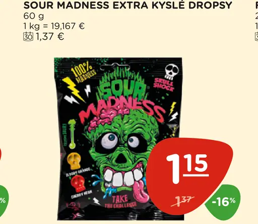 Sour Madness extra kyslé dropsy