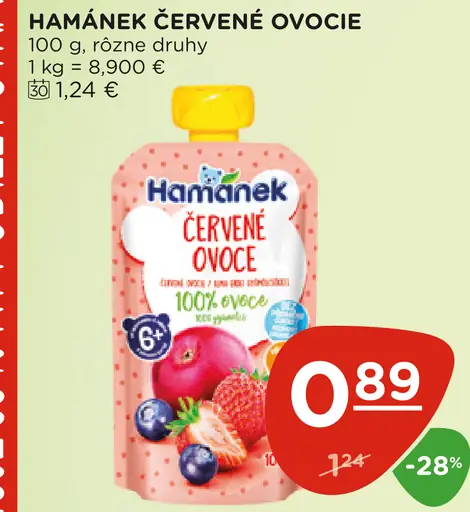 Hamánek červené ovocie rôzne druhy