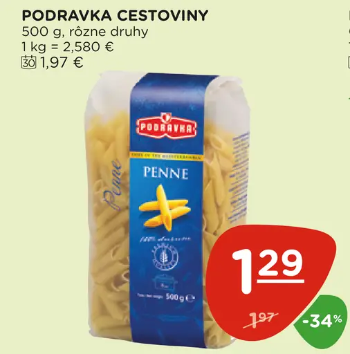 Podravka Cestoviny rôzne druhy