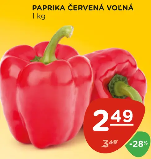 Paprika červená voľná