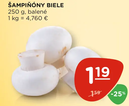 Šampiňóny biele