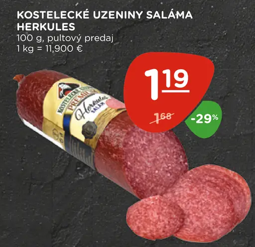 Kostelecké Uzeniny Saláma Herkules