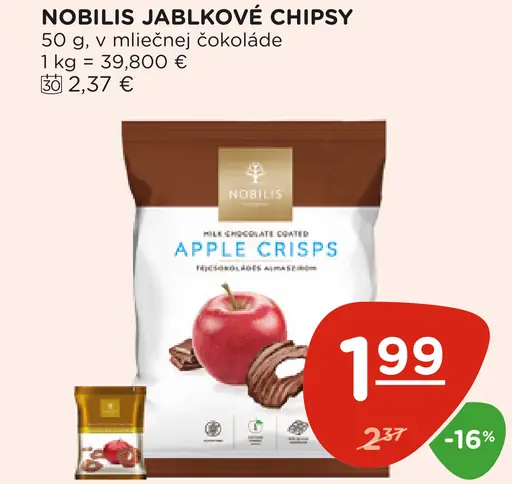 Nobilis Jablkové Chipsy