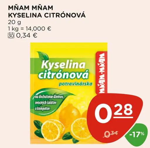 Mňam Mňam Kyselina citrónová