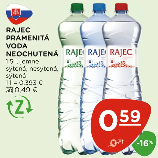 Rajec Pramenitá voda nesýtená