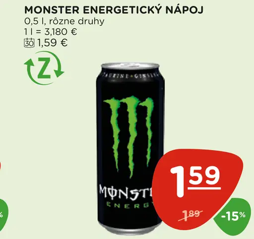 Monster energetický drink plechovka