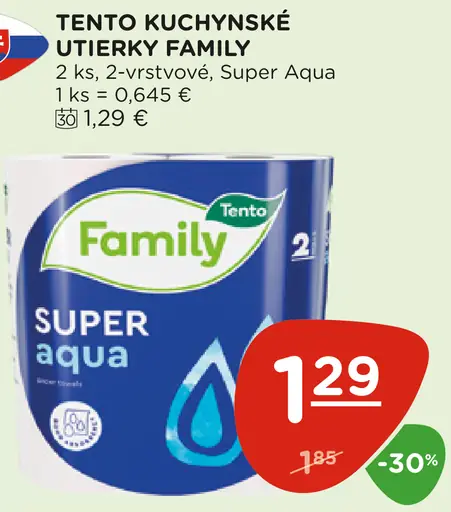 Tento Kuchynské utierky Family Super Aqua