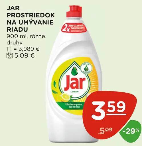 Jar prostriedok na umývanie riadu