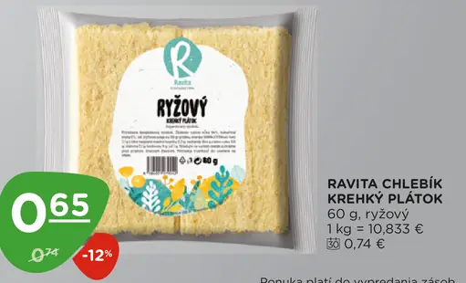 Ravita chlebík ryžový