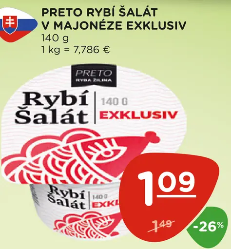 Rybí šalát v majonéze Exklusiv