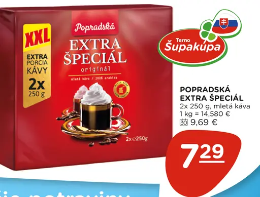 Popradská Extra špeciál originál mletá káva