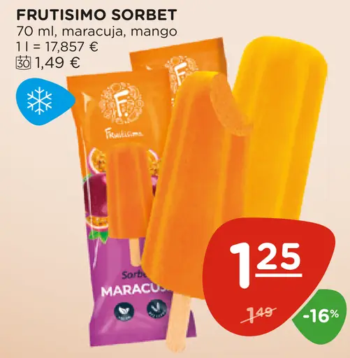 Frutisimo sorbet maracuja mango