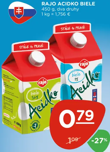Rajo Ačidko biele