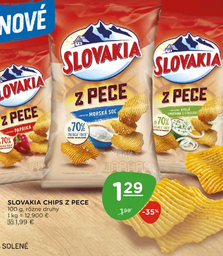 Slovakia Chips S príchuťou smotana a cibuľa