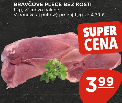 Bravčové plece bez kosti