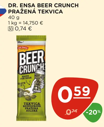 Dr. Ensa Beer Crunch Pražená Tekvica