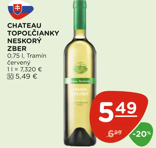 Chateau Topoľčianky Neskorý Zber
