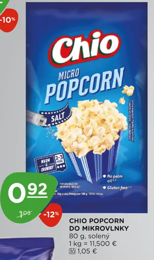 Chio popcorn do mikrovlnky solený