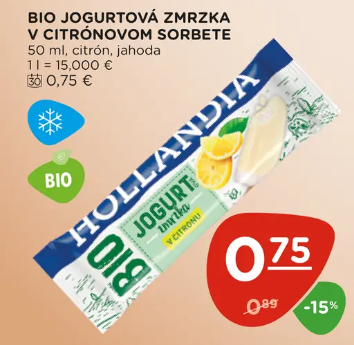 Bio Jogurtová Zmrzka v citrónovom sorbete