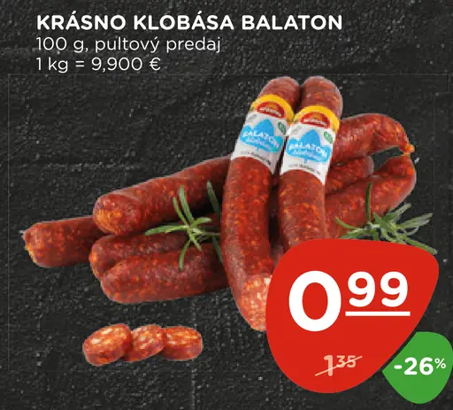 Krášno Klobása Balaton
