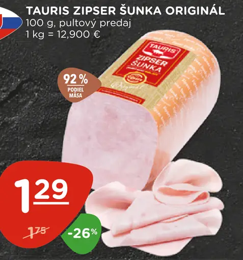 Tauris Zipser šunka originál