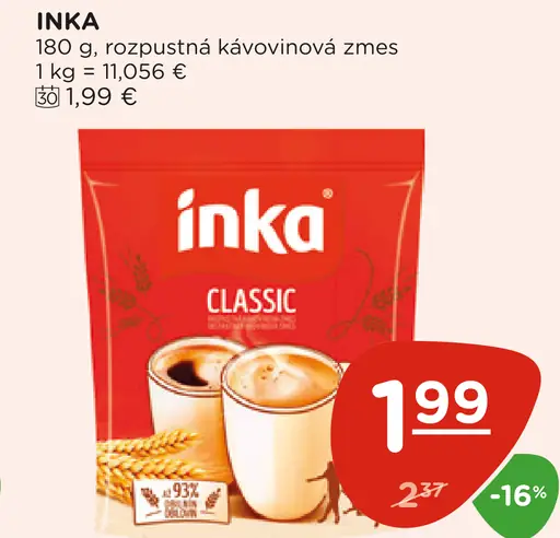 Inka Classic rozpustná kávovinová zmes