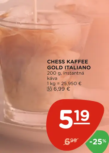 Chess Kaffee Gold Italiano instantná káva