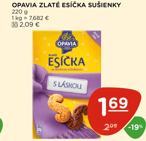 Opavia Zlaté Esíčka sušienky