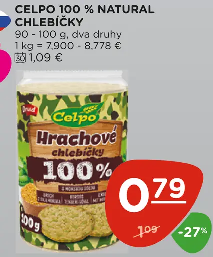 Celpo 100 % natural chlebíčky