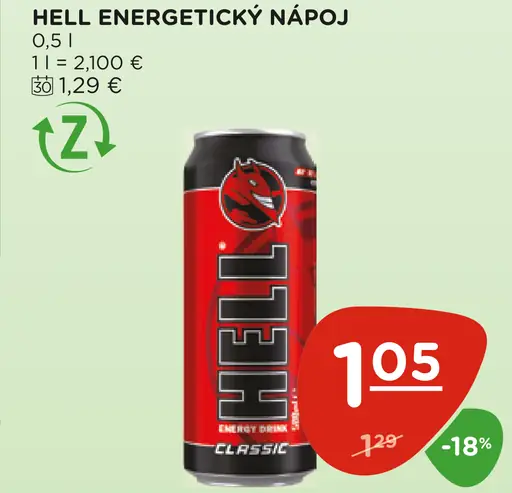 Hell Classic energetický nápoj