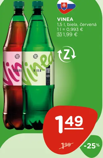 Vinea biela/červená