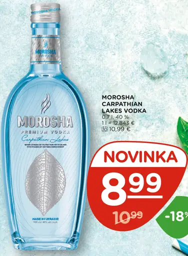 Morosha Carpathian Lakes vodka
