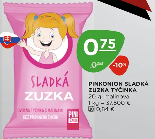 PinkoNion Sladká Zuzka Tyčinka
