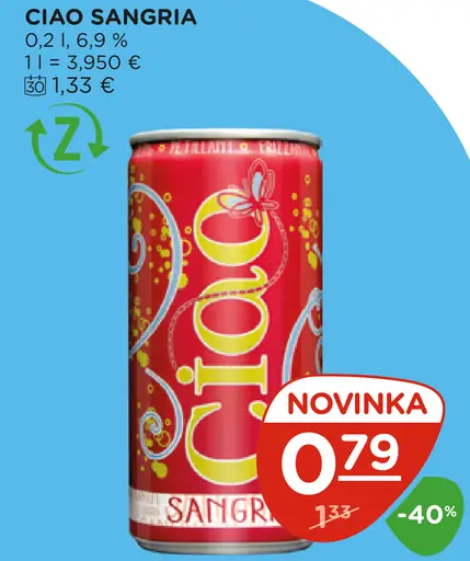 Ciao sangria plechovka
