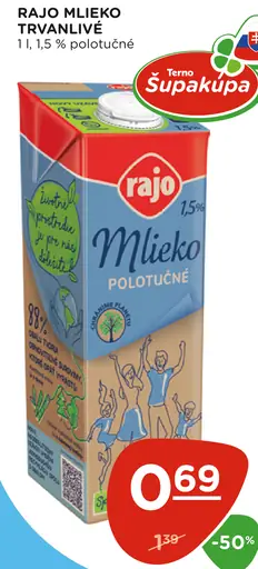 Rajo mlieko trvanlivé