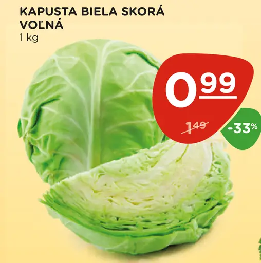 Kapusta biela skorá voľná