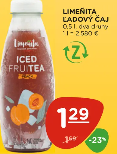 Limetta ľadový čaj