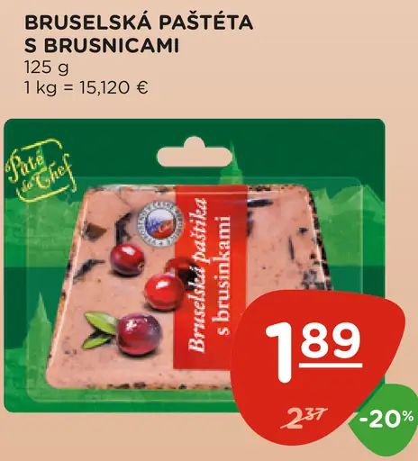 Bruselská paštéta s brusnicami